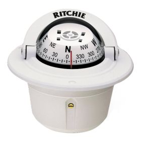 Ritchie F-50W Explorer Compass Flush Mount - White