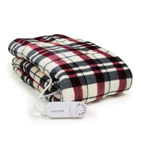 Plush Linen Plaid Electric Throw