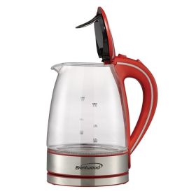 Glass Electric Kettle - Red