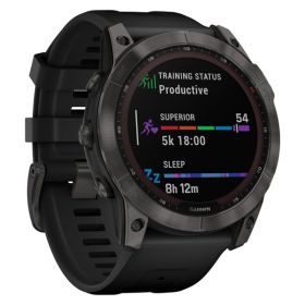 Fenix 7X Sapphire Solar Multisport GPS Watch - Carbon Gray