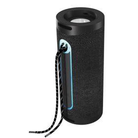 Portable Bluetooth Speaker with LED Flashlight - Black