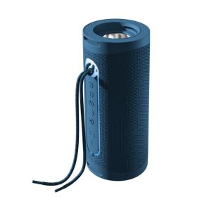 Portable Bluetooth Speaker with LED Flashlight - Blue