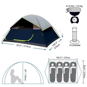 Multi Person Black Coated Tent