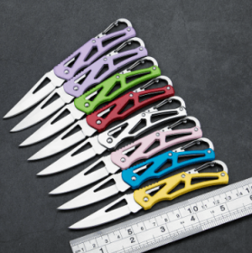 Stainless Steel Self-defense Mini Key Knife (Color: Purple)