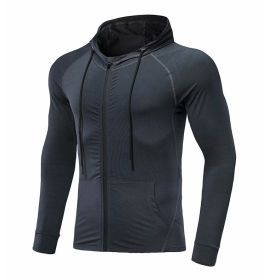Men's Fitness Training Long-sleeve (Option: Grey-3XL)
