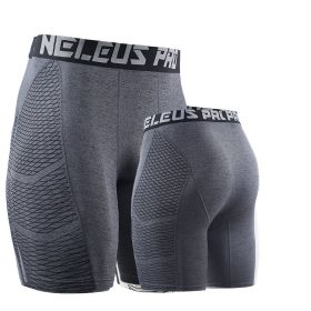 Breathable Men's Sports Shorts (Option: Gray-XXL)