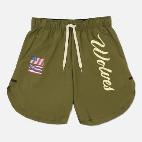 Casual Running Men's Shorts (Option: Army Green-2XL)