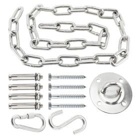 Reinforced Iron Pipe Hanging Chair (Option: Silver-Metal fittings)