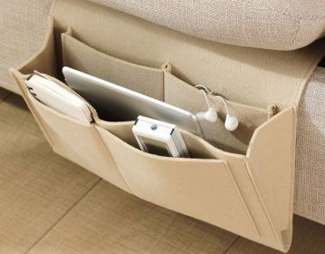 Simple Felt Storage Bag (Option: Beige-27x22x8cm)