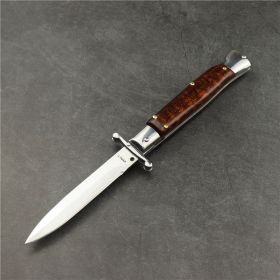 Outdoor Damascus Folding Knife (Color: Coffee)