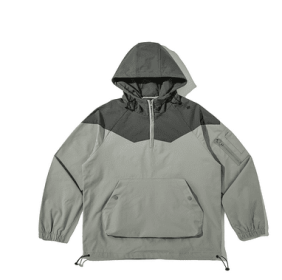Color Matching Tooling Hooded Pullover Jacket - Men/Women (Option: Gray green-2XL)