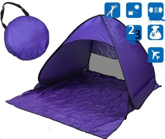 Quick Outdoor Camping Tent (Color: Purple)