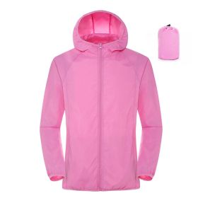 Outdoor Women's Lightweight Waterproof Windbreaker (Option: Pink-S)