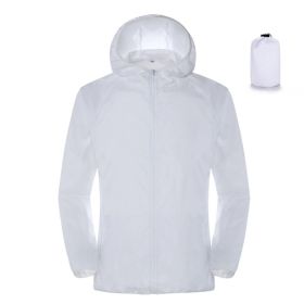 Outdoor Women's Lightweight Waterproof Windbreaker (Option: White-2XL)
