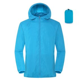 Outdoor Women's Lightweight Waterproof Windbreaker (Option: Sky Blue-M)