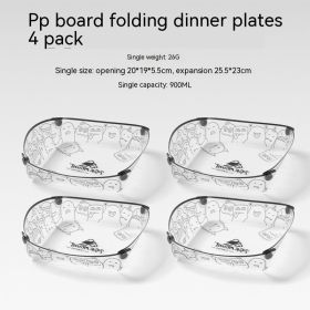 Outdoor Folding Dining Set (Option: Four Pack Folding Dining Pla)