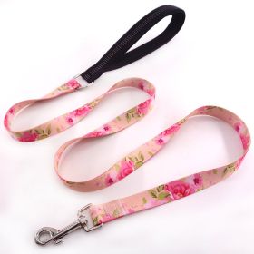Pet Printed Dog Leash (Option: Rose pink)