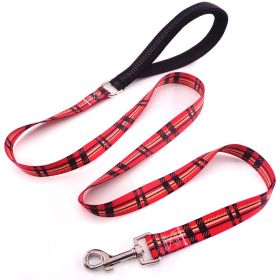 Pet Printed Dog Leash (Option: Red box)