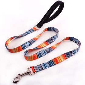 Pet Printed Dog Leash (Option: Bomi Orange)