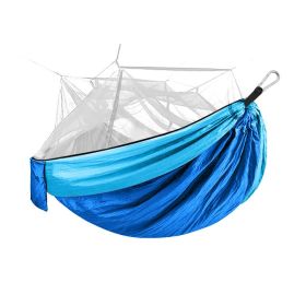 Outdoor Mosquito Net Hammock (Color: Blue)