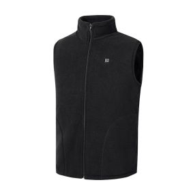 Men's And Women's USB Heating Vest (Option: Black-S)