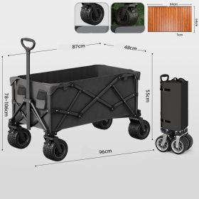 Outdoor Foldable Camping Cart (Option: Gather up a black table)