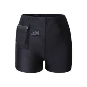Men's Temperature Charging Heating Boxer Shorts (Option: Black with power pack 10000mA-S)