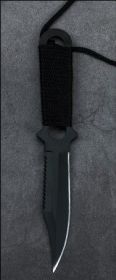 Outdoor Self-defense Straight Knife (Option: Black arc)