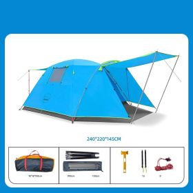 Four Person Outdoor Tent (Option: Blue-Tent)