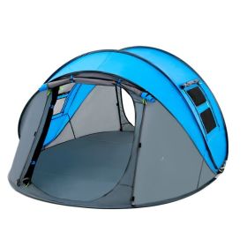 Multi People Single-layer Rain Proof Tent (Option: Single layer lake blue)