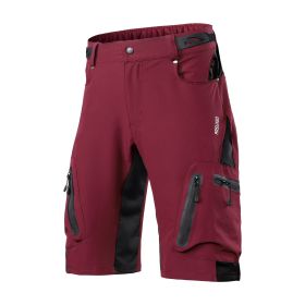 Outdoor Five Point Shorts (Option: Dark Red-Asian Size L)