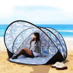 Full-automatic Folding Beach Tent (Option: Maple leaves-No Tide cushion)