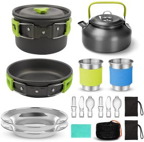 Outdoor Teapot Combination Set (Color: Green)