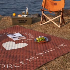 Thickened Anti-tide Picnic Mat (Color: Brown)