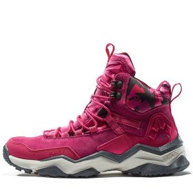 Waterproof Non-slip High Top Hiking Shoes (Option: Rose Red-40)