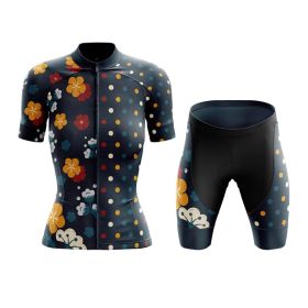 Cycling Short-sleeved Jersey Suit (Option: Top and shorts-L)