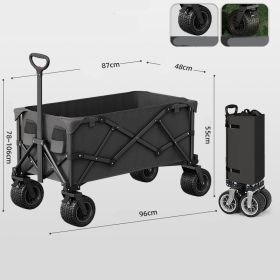 Outdoor Foldable Camping Cart (Option: Gather money black)