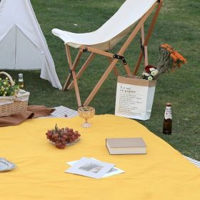 Solid Color High Sense Picnic Mat (Option: Yellow-150x200cm)