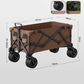 Outdoor Foldable Camping Cart (Option: Gather a light coffee color)