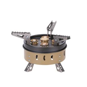 Camping Cookout Gas Stove Holder Set (Option: Dark khaki)