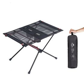 Small Portable Aluminum Alloy Table (Color: Black)