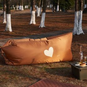 Portable Inflatable Sofa (Option: Milk tea love)