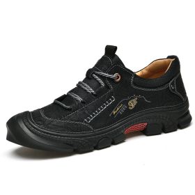 Non-slip Wear-resistant Cross-country Hiking Shoes (Option: Black-38)