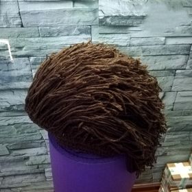 Ski Helmet Decoration Cover (Option: Short model brown)