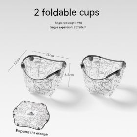 Outdoor Folding Dining Set (Option: Two Pack Folding Water Cup)