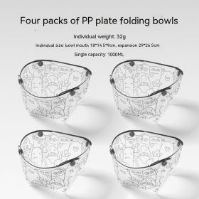 Outdoor Folding Dining Set (Option: Four Pack Folding Bowl)