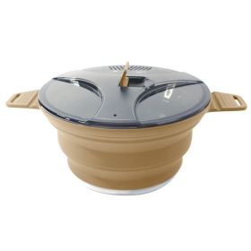 Outdoor Collapsible Travel Pot (Option: Single Pot Khaki)