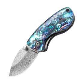 Mini Damascus Folding Knife (Option: Colored shell)