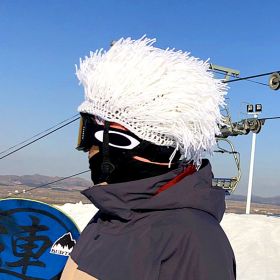 Ski Helmet Decoration Cover (Option: Short model white)