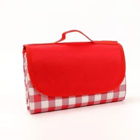 Moisture-proof Oxford Cloth Picnic Mat (Option: Red check-150x200cm)